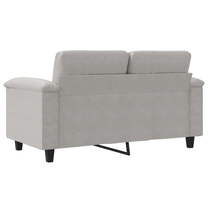 Divano a 2 Posti Grigio Chiaro 120 cm in Tessuto Microfibra | homemem39