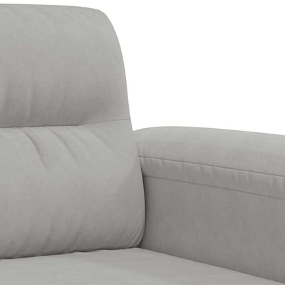 Divano a 2 Posti Grigio Chiaro 140 cm in Tessuto Microfibra | homemem39