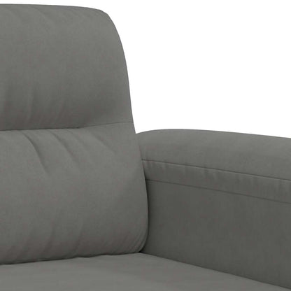 Divano a 2 Posti Grigio Scuro 140 cm in Tessuto Microfibra | homemem39