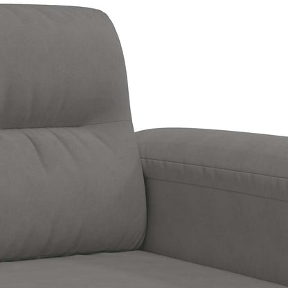 Divano a 3 Posti Grigio Scuro 180 cm in Tessuto Microfibra | homemem39