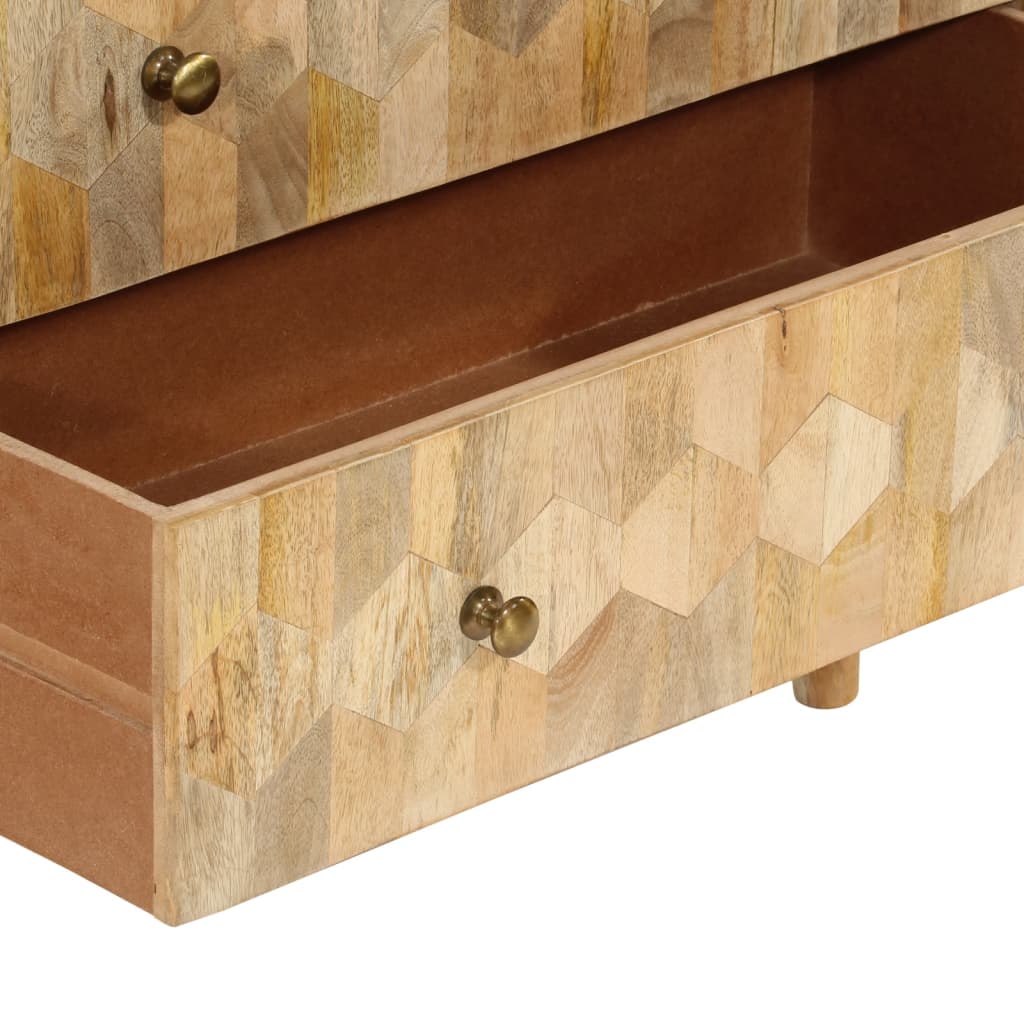 Cassettiera 70x35x70 cm in Legno Massello di Mango - homemem39