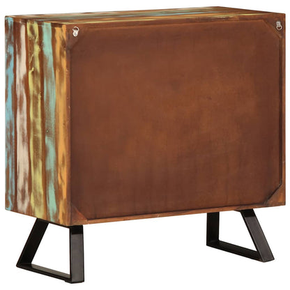 Cassettiera Multicolore 70x35x70 cm Legno Massello di Recupero