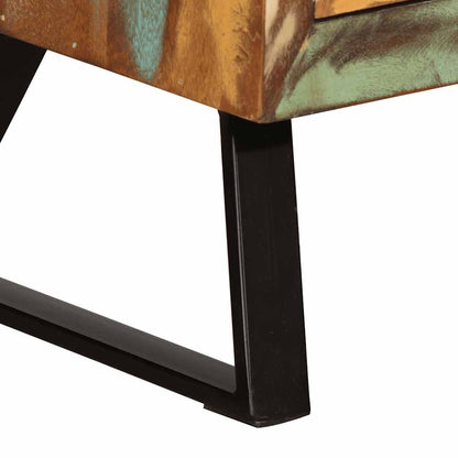 Cassettiera Multicolore 70x35x70 cm Legno Massello di Recupero