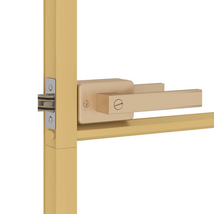 Porta Interni Sottile Oro 76x201,5cm Vetro Temperato Alluminio | homemem39