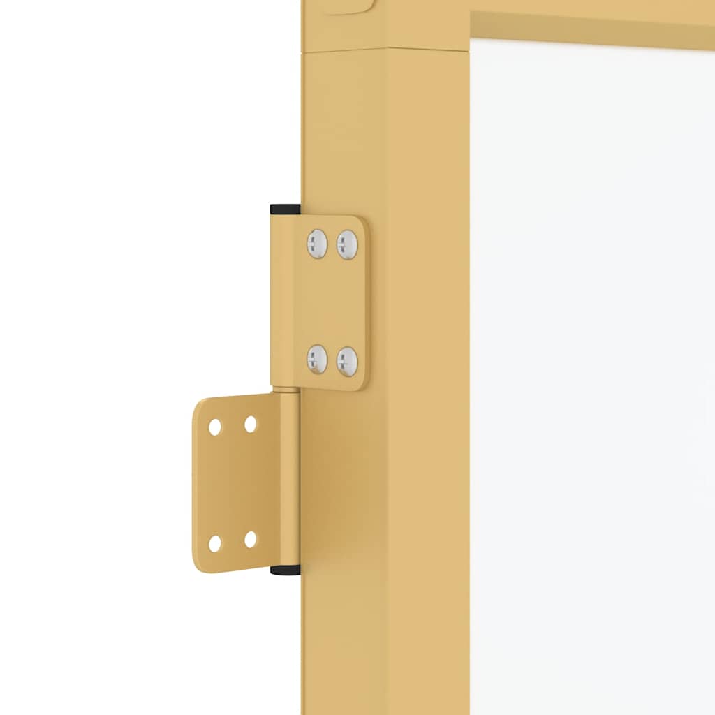 Porta Interni Sottile Oro 76x201,5cm Vetro Temperato Alluminio | homemem39