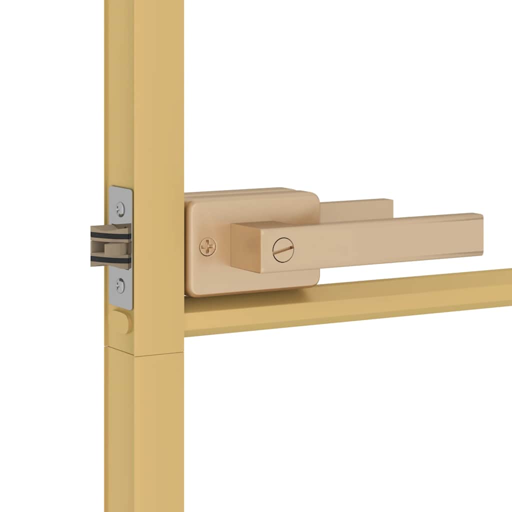 Porta Interni Sottile Oro 76x201,5cm Vetro Temperato Alluminio