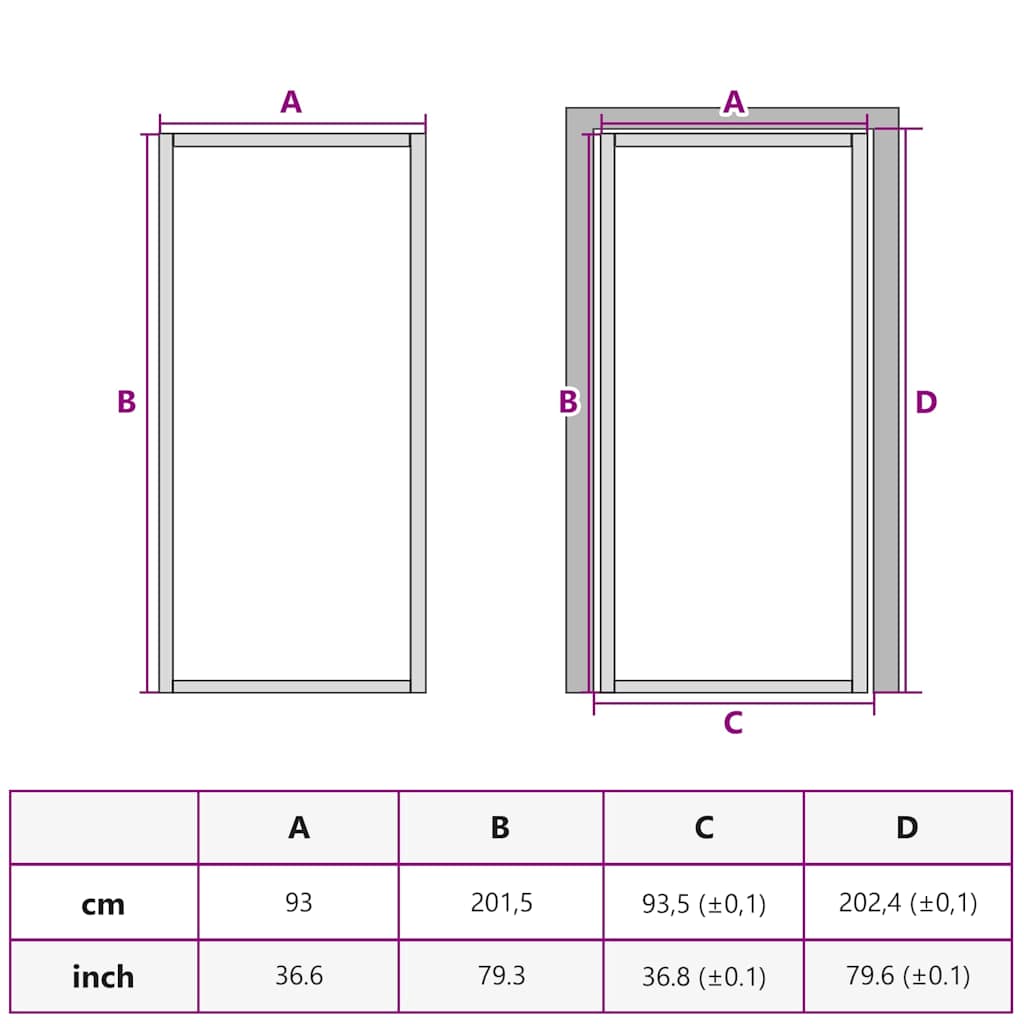 Porta Interni Sottile Oro 93x201,5cm Vetro Temperato Alluminio | homemem39