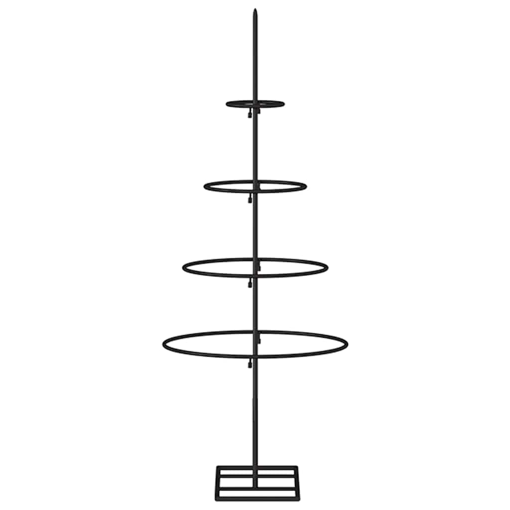 Albero di Natale Decorativo in Metallo Nero 60 cm