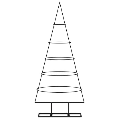 Albero di Natale Decorativo in Metallo Nero 125 cm