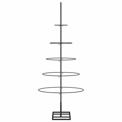 Albero di Natale Decorativo in Metallo Nero 125 cm