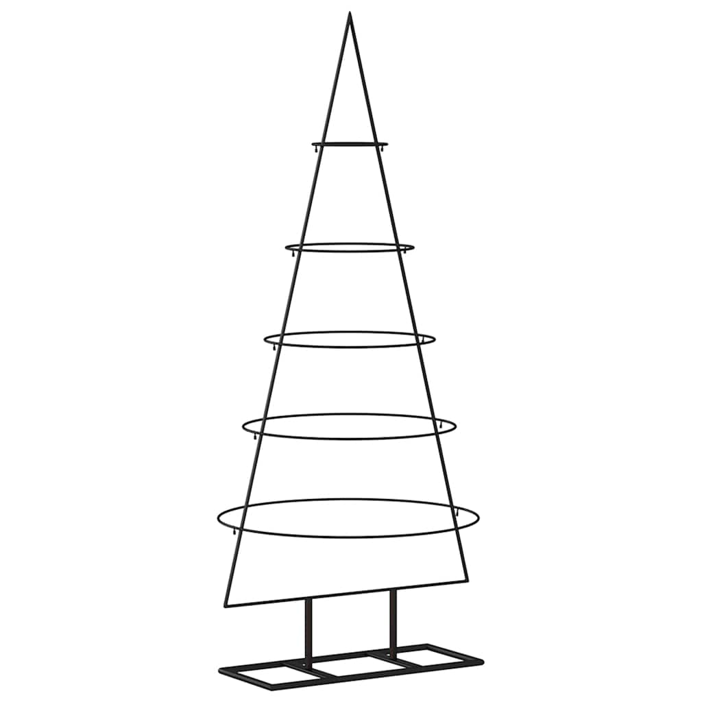 Albero di Natale Decorativo in Metallo Nero 125 cm