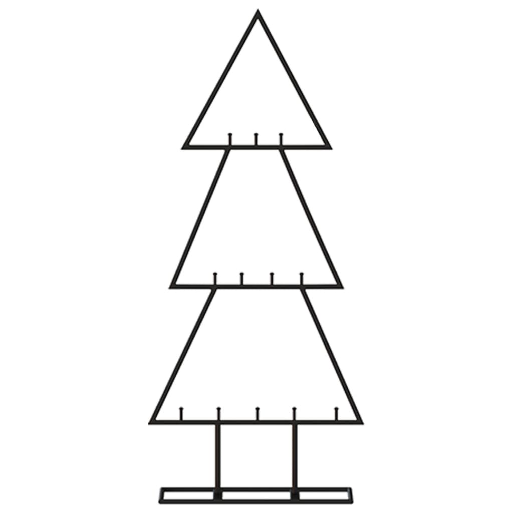Albero di Natale Decorativo in Metallo Nero 60 cm