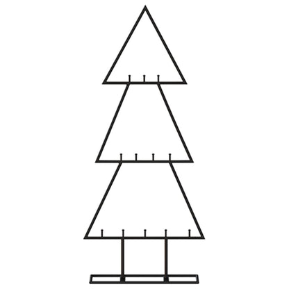 Albero di Natale Decorativo in Metallo Nero 60 cm