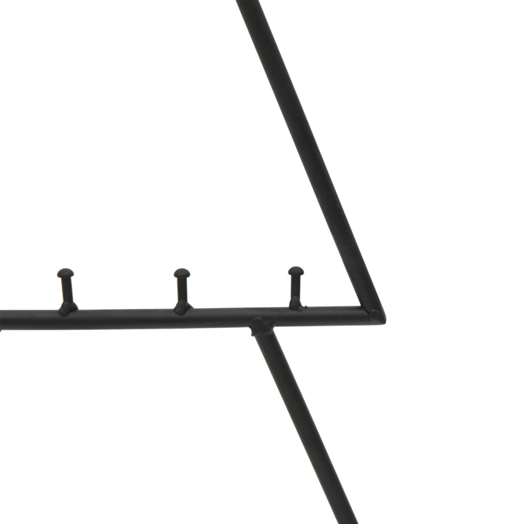 Albero di Natale Decorativo in Metallo Nero 60 cm