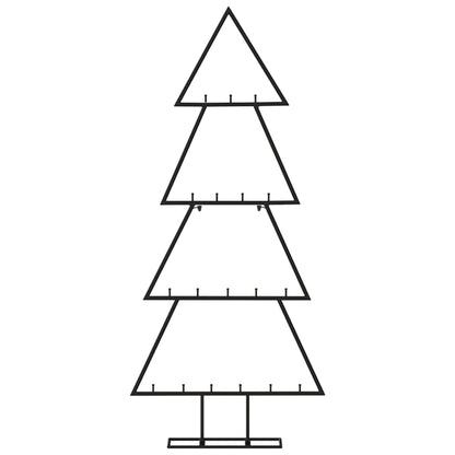 Albero di Natale Decorativo in Metallo Nero 90 cm