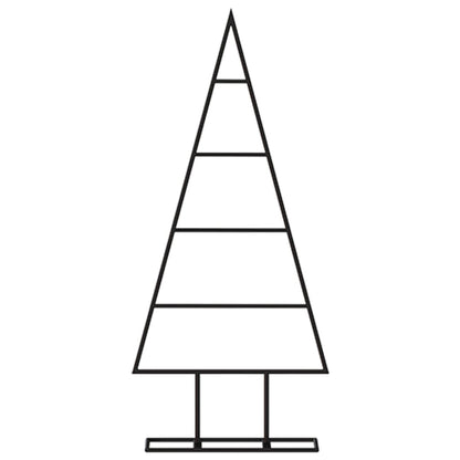 Albero di Natale Decorativo in Metallo Nero 60 cm