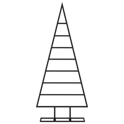 Albero di Natale Decorativo in Metallo Nero 125 cm