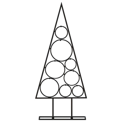 Albero di Natale Decorativo in Metallo Nero 60 cm - homemem39