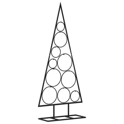 Albero di Natale Decorativo in Metallo Nero 90 cm