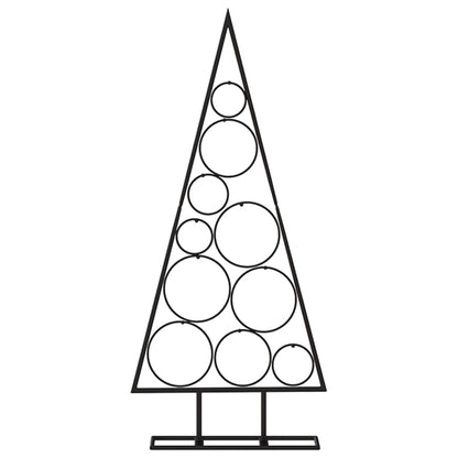 Albero di Natale Decorativo in Metallo Nero 90 cm