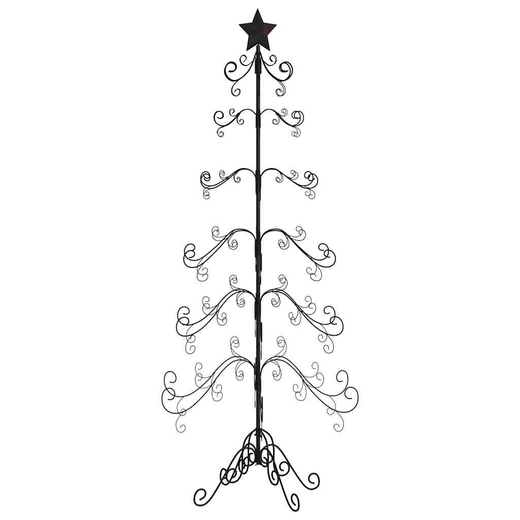 Albero di Natale Decorativo in Metallo Nero 180 cm