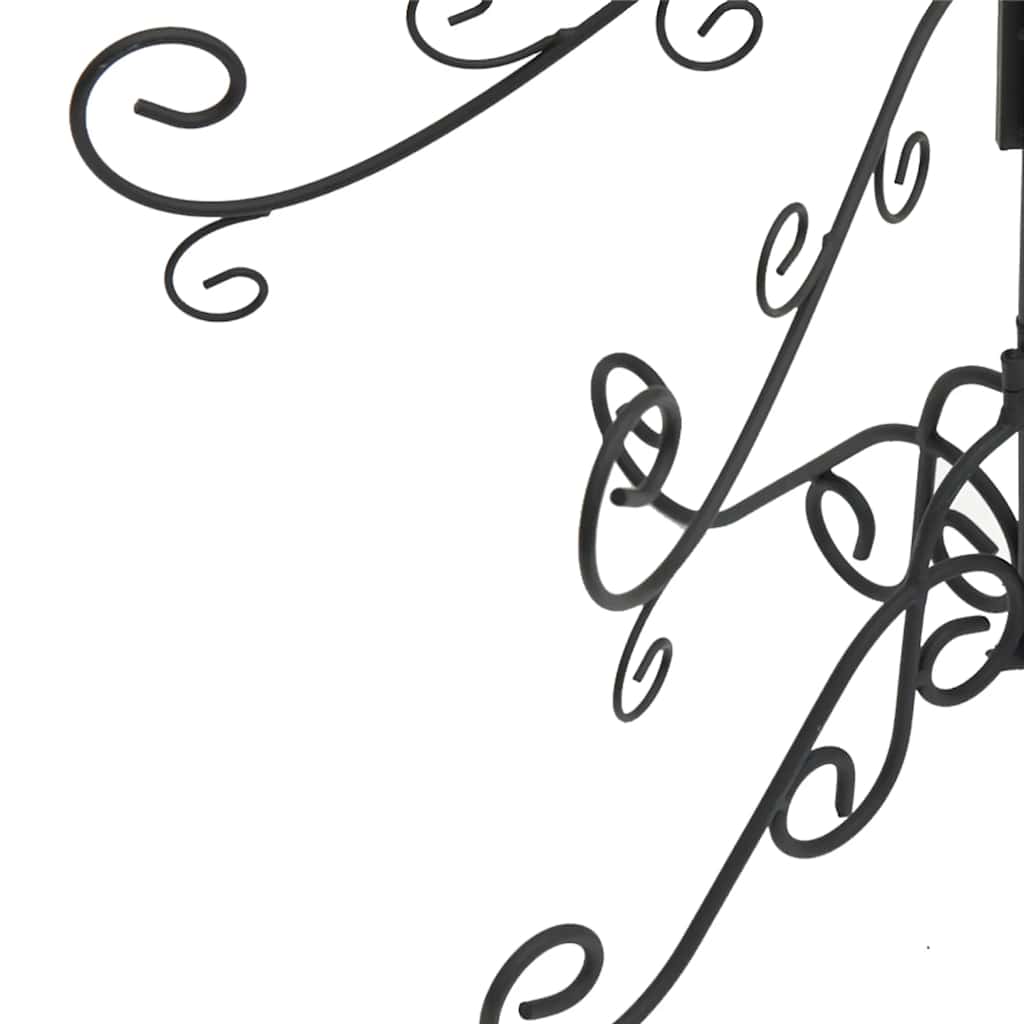 Albero di Natale Decorativo in Metallo Nero 180 cm