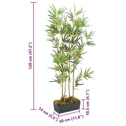 Albero Bambù Artificiale 552 Foglie 120 cm Verde | homemem39