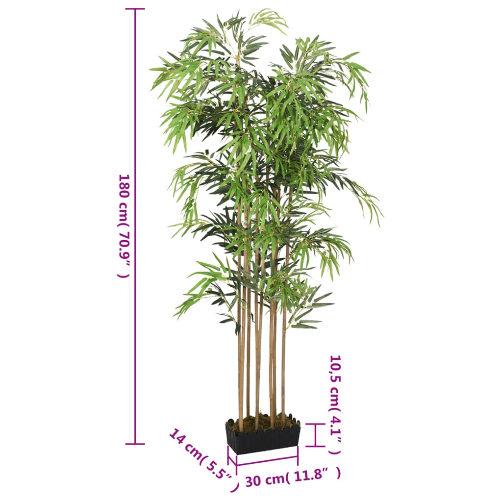 Albero Bambù Artificiale 1605 Foglie 180 cm Verde | homemem39