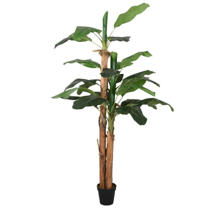 Albero di Banano Artificiale 9 Foglie 120 cm Verde - homemem39