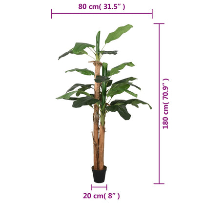 Albero di Banano Artificiale 19 Foglie 180 cm Verde | homemem39