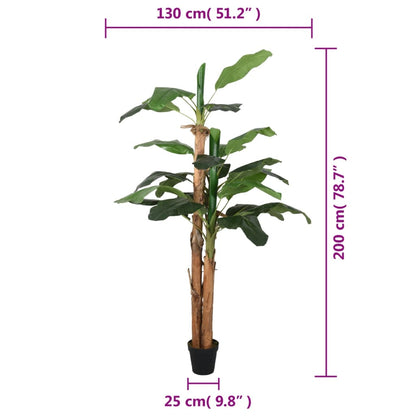 Albero di Banano Artificiale 22 Foglie 200 cm Verde | homemem39