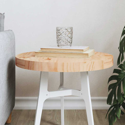Piano Tavolo Rotondo Ø40x3 cm in Legno Massello di Pino | homemem39