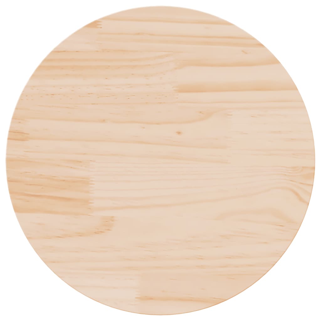 Piano Tavolo Rotondo Ø50x3 cm in Legno Massello di Pino