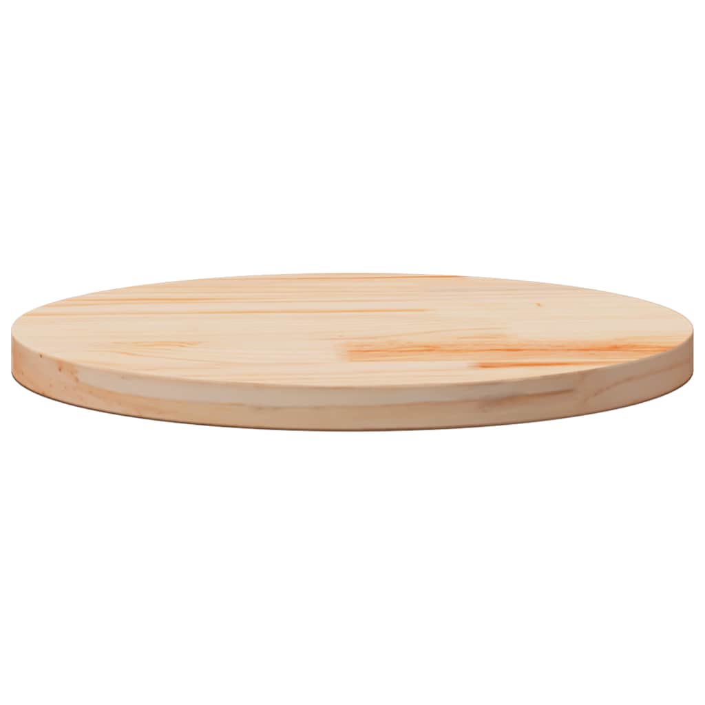 Piano Tavolo Rotondo Ø50x3 cm in Legno Massello di Pino | homemem39