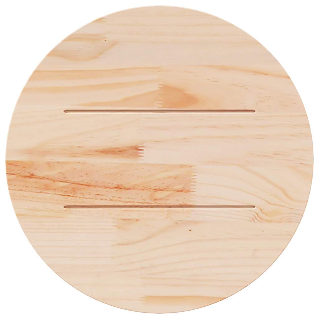 Piano Tavolo Rotondo Ø50x3 cm in Legno Massello di Pino | homemem39
