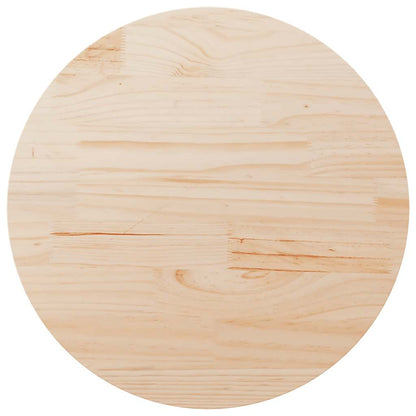 Piano Tavolo Rotondo Ø80x3 cm in Legno Massello di Pino