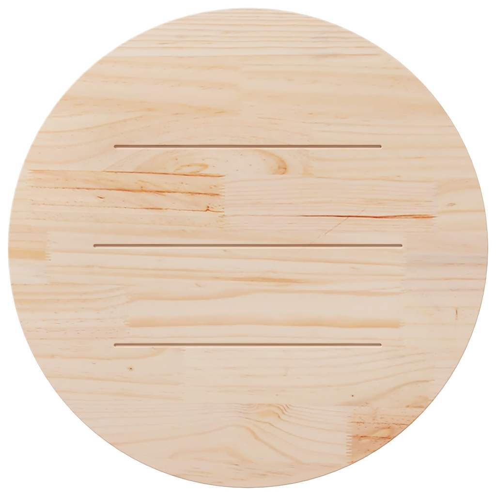 Piano Tavolo Rotondo Ø90x3 cm in Legno Massello di Pino | homemem39