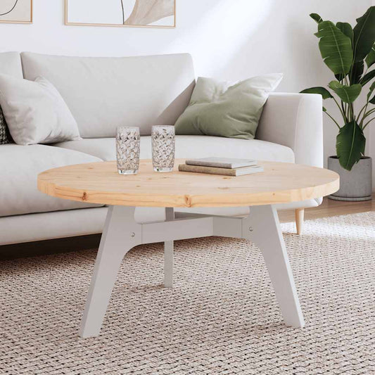 Piano Tavolo Rotondo Ø90x3 cm in Legno Massello di Pino | homemem39