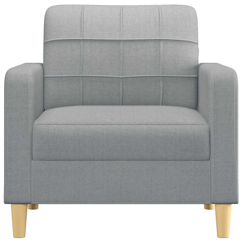 Poltrona Grigio Chiaro 60 cm in Tessuto | homemem39