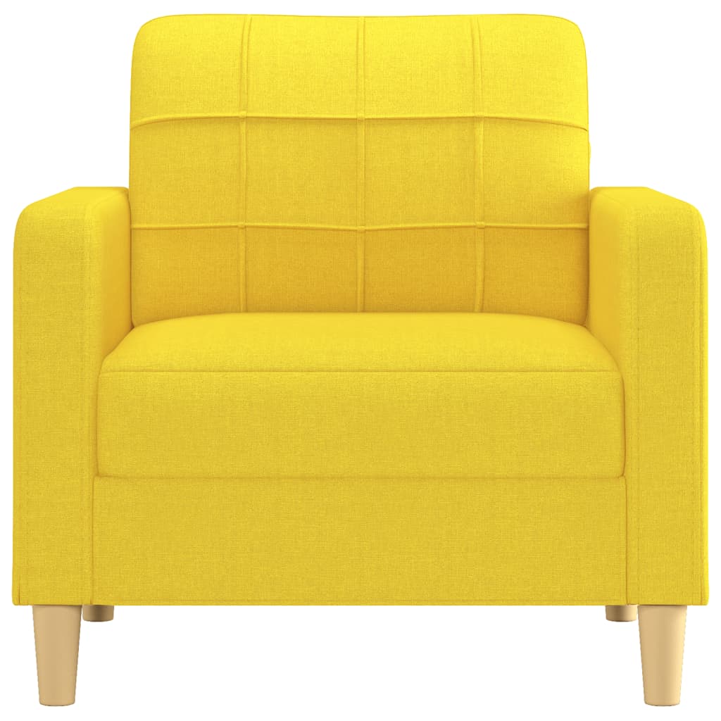 Poltrona Giallo Chiaro 60 cm in Tessuto - homemem39