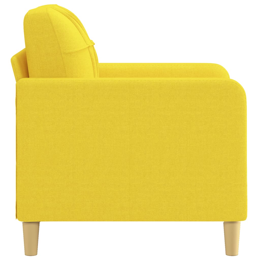 Poltrona Giallo Chiaro 60 cm in Tessuto - homemem39