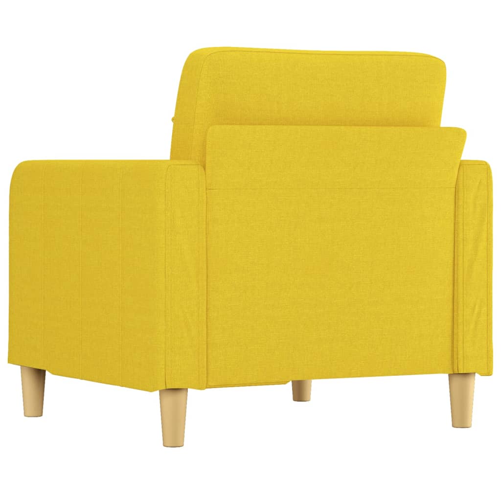 Poltrona Giallo Chiaro 60 cm in Tessuto - homemem39