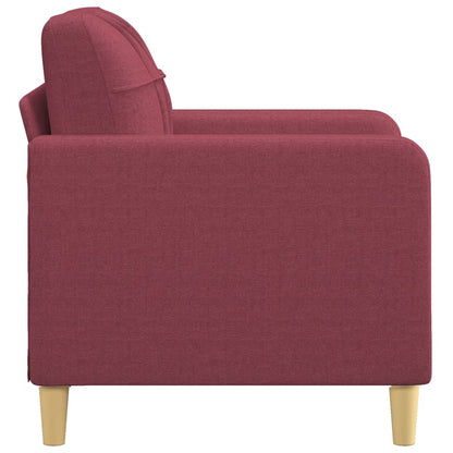 Poltrona Rosso Vino 60 cm in Tessuto - homemem39