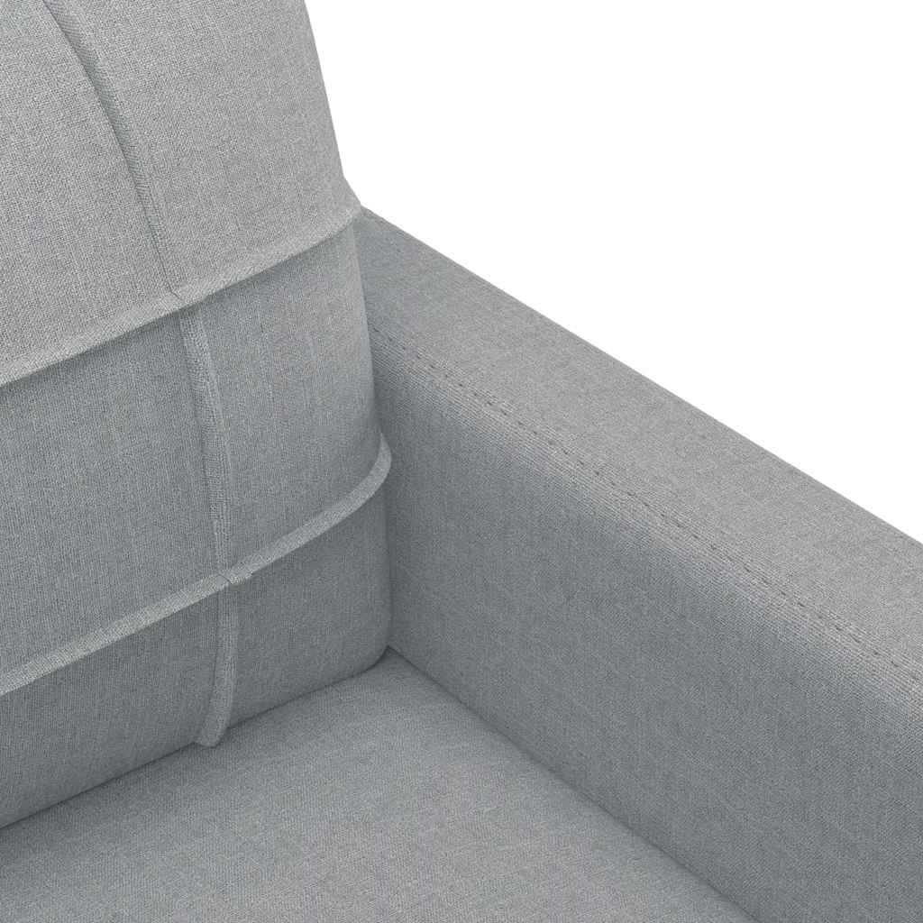 Divano a 2 Posti Grigio Chiaro 120 cm in Tessuto | homemem39