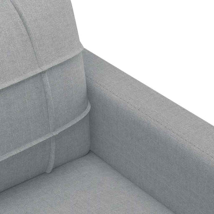 Divano a 2 Posti Grigio Chiaro 120 cm in Tessuto | homemem39