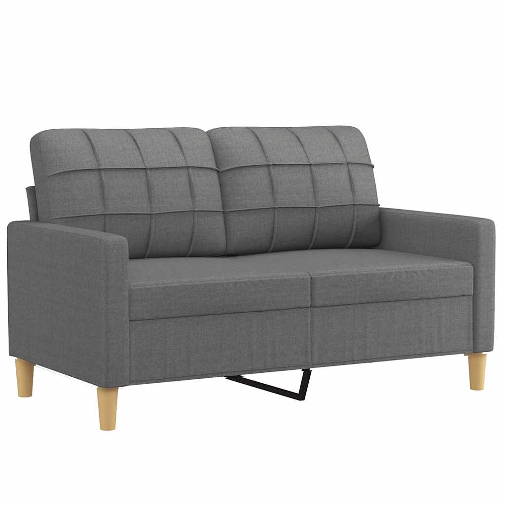 Divano a 2 Posti Grigio Scuro 120 cm in Tessuto | homemem39