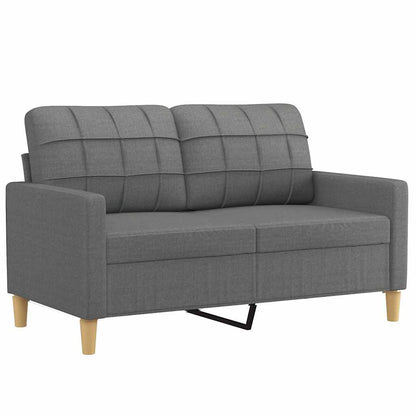 Divano a 2 Posti Grigio Scuro 120 cm in Tessuto
