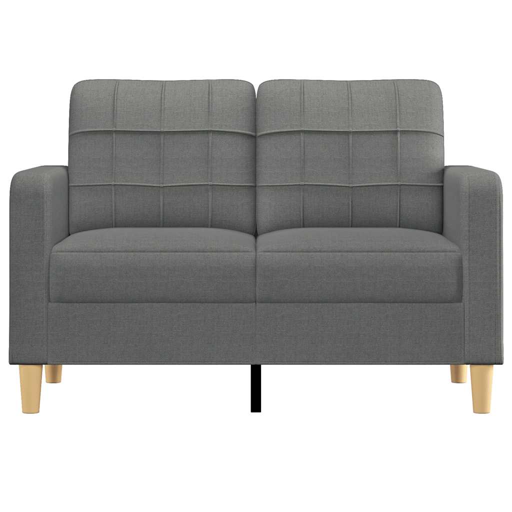 Divano a 2 Posti Grigio Scuro 120 cm in Tessuto | homemem39