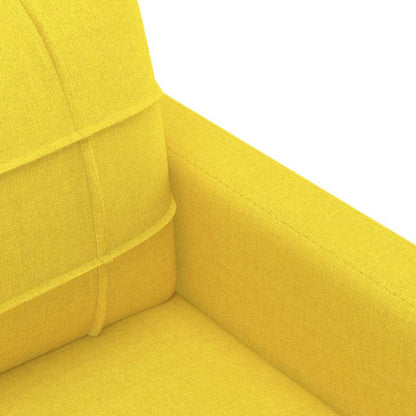 Divano a 2 Posti Giallo Chiaro 120 cm in Tessuto | homemem39