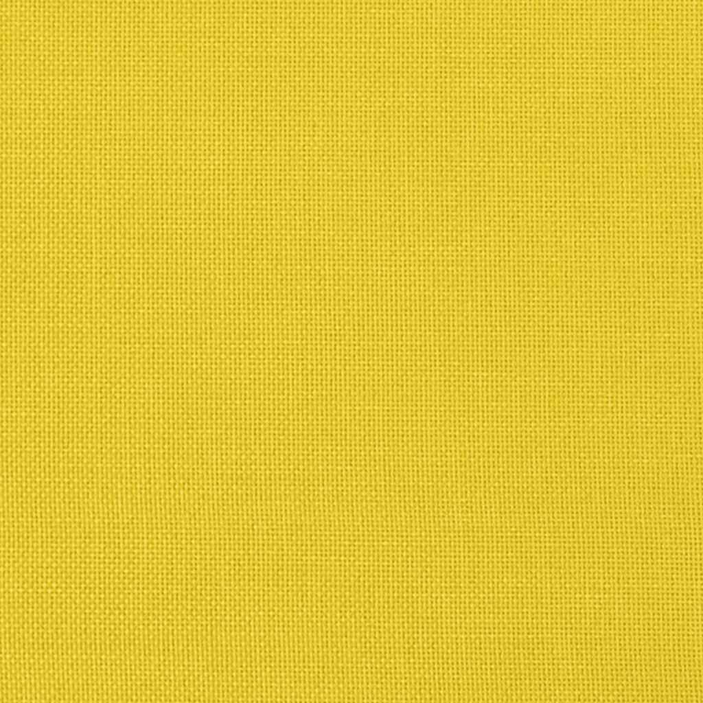 Divano a 2 Posti Giallo Chiaro 120 cm in Tessuto | homemem39